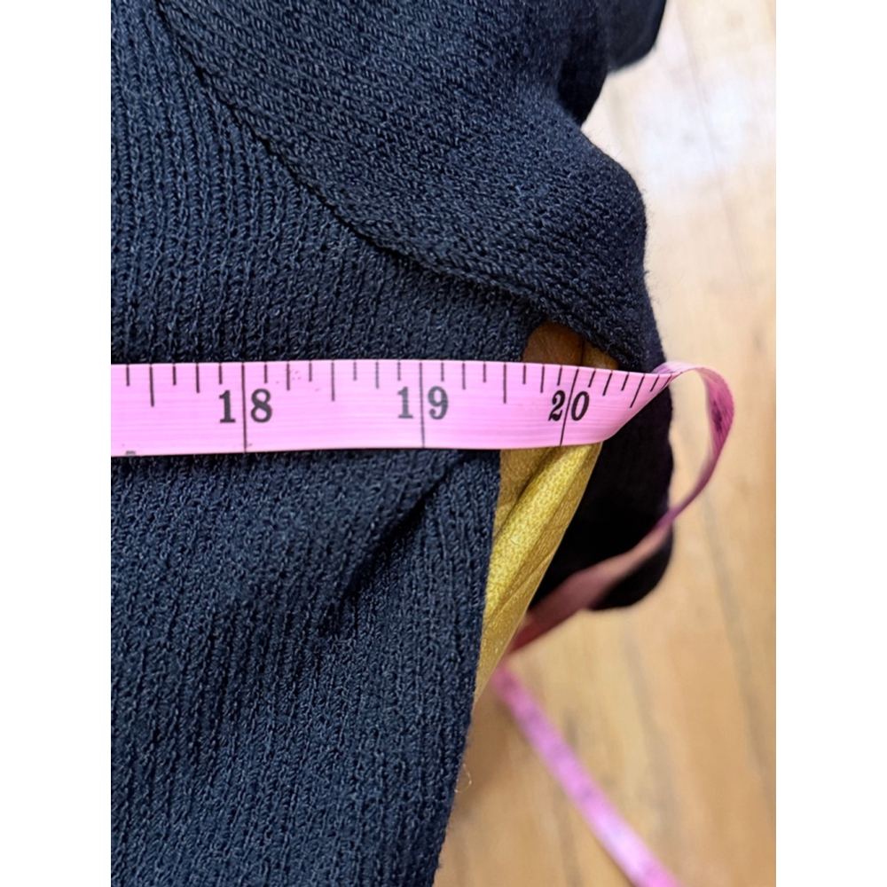 Vintage Anthony Sicari Cardigan Size 10 Black with Red Accents - Picture 10 of 11